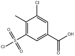 3-氯-5-(氯磺酰基)-4-甲基苯甲酸 结构式