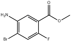 5-氨基-4-溴-2-氟苯甲酸甲酯 结构式