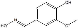 4-[(1E)-(hydroxyimino)methyl]-2-methoxyphenol 结构式