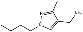 (1-丁基-3-甲基-1H-吡唑-4-基)甲胺 结构式