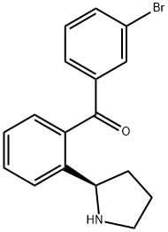 2-((2R)Pyrrolidin-2-yl)phenyl 3-bromophenyl ketone 结构式