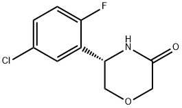 (5S)-5-(5-CHLORO-2-FLUOROPHENYL)MORPHOLIN-3-ONE 结构式