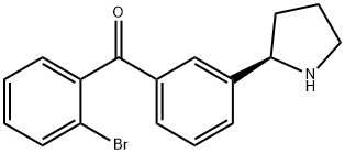 3-((2R)Pyrrolidin-2-yl)phenyl 2-bromophenyl ketone 结构式