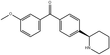 4-((2R)(2-Piperidyl))phenyl 3-methoxyphenyl ketone 结构式