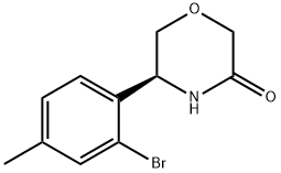 (5S)-5-(2-BROMO-4-METHYLPHENYL)MORPHOLIN-3-ONE 结构式