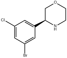 (S)-3-(3-溴-5-氯苯基)吗啉 结构式