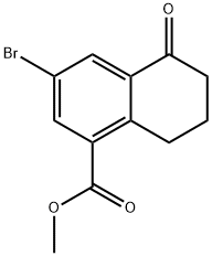 METHYL 3-BROMO-5-OXO-6,7,8-TRIHYDRONAPHTHALENECARBOXYLATE 结构式