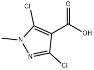 3,5-dichloro-1-methyl-1H-pyrazole-4-carboxylic acid 结构式
