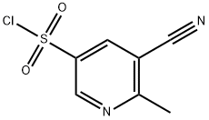 5-氰基-6-甲基吡啶-3-磺酰氯 结构式