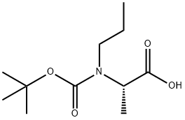 2-{[(叔-丁氧基)羰基](丙基)氨基}丙酸 结构式