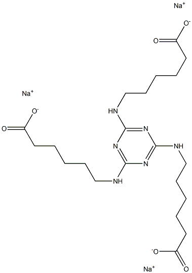 Trisodium 6,6',6''-(1,3,5-triazine-2,4,6-triyltriimino)trihexanoate 结构式