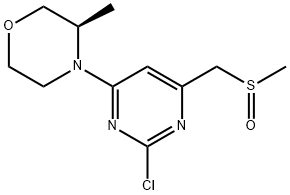 (3R)-4-(2-chloro-6-[(methylsulfinyl)methyl]-4-pyrimidinyl)-3-methylmorpholine 结构式