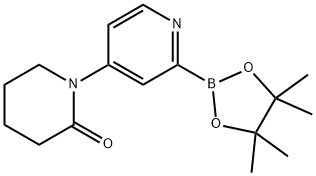 1-[2-(TETRAMETHYL-1,3,2-DIOXABOROLAN-2-YL)PYRIDIN-4-YL]PIPERIDIN-2-ONE 结构式
