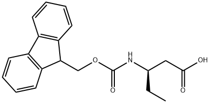 (R)-3-((((9H-FLUOREN-9-YL)METHOXY)CARBONYL)AMINO)PENTANOIC ACID 结构式