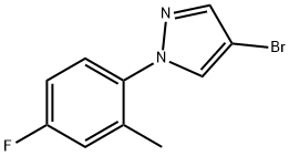 4-Bromo-1-(2-methyl-4-fluorophenyl)pyrazole 结构式