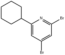 2,4-Dibromo-6-cyclohexylpyridine 结构式