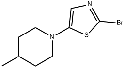 2-Bromo-5-(4-methylpiperidin-1-yl)thiazole 结构式