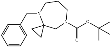 tert-butyl 9-benzyl-5,9-diazaspiro[2.6]nonane-5-carboxylate 结构式