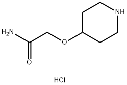 2-(哌啶-4-氧基)醋胺石盐酸 结构式