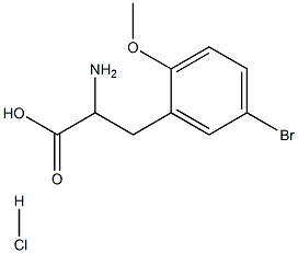 2-氨基-3-(5-溴-2-甲氧基苯基)丙酸盐酸盐 结构式
