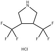 3,4-双(三氟甲基)吡咯烷盐酸盐 结构式