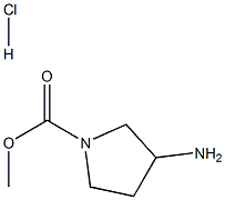 3-氨基吡咯烷-1-羧酸甲酯盐酸盐 结构式