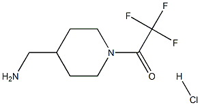 1-[4-(氨基甲基)哌啶-1-基]-2,2,2-三氟乙-1-酮盐酸盐 结构式