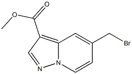 5-溴甲基吡唑并[1,5-A]吡啶-3-甲酸甲酯 结构式