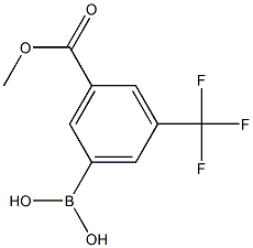 3-(Methoxycarbonyl)-5-(trifluoromethyl)phenylboronic acid 结构式