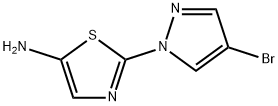 4-Bromo-1-(5-aminothiazol-2-yl)pyrazole 结构式