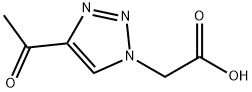 2-(4-乙酰基-1H-1,2,3-三唑-1-基)乙酸 结构式
