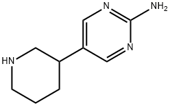 2-Amino-5-(piperidin-3-yl)pyrimidine 结构式