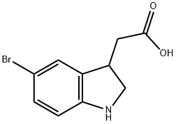 2-(5-溴代吲哚-3-基)乙酸 结构式