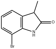 7-溴-3-甲基-2,3-二氢-1H-吲哚-2-酮 结构式