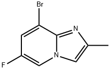8-bromo-6-fluoro-2-methylimidazo[1,2-a]pyridine 结构式