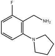 2-氟-6-(吡咯烷-1-基)苯基]甲胺 结构式