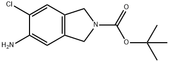 tert-butyl 5-amino-6-chloro-2,3-dihydro-1H-isoindole-2-carboxylate 结构式