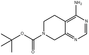 tert-butyl 4-amino-5H,6H,7H,8H-pyrido[3,4-d]pyrimidine-7-carboxylate 结构式
