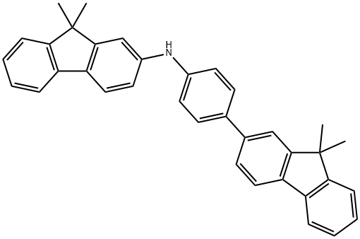 N-(4-(9,9-二甲基-9H-芴-2-)苯基)-9,9-二甲基-9H-芴-2-胺 结构式