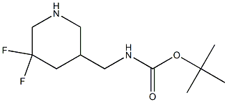 tert-butyl ((5,5-difluoropiperidin-3-yl)methyl)carbamate 结构式