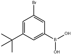 (3-溴-5-叔丁基苯基)硼酸 结构式
