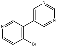 4-Bromo-3-(5-pyrimidyl)pyridine 结构式