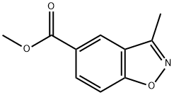 3-甲基苯并[D]异噁唑-5-羧酸甲酯 结构式