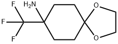 8-(trifluoromethyl)-1,4-dioxaspiro[4.5]decan-8-amine 结构式