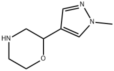 2-(1-methyl-1H-pyrazol-4-yl)morpholine 结构式