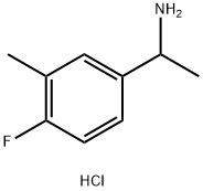 1-(4-氟-3-甲基苯基)乙-1-胺盐酸盐 结构式