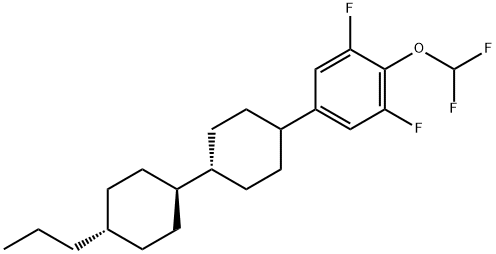 1,3-Difluor-2-difluormethoxy-5-(4-trans-propyl-[1,1-bicyclohexyl]-4-trans-yl)-benzene 结构式