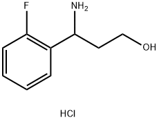 3-AMINO-3-(2-FLUORO-PHENYL)-PROPAN-1-OL HYDROCHLORIDE 结构式