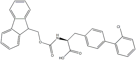 N-Fmoc-4-(2-chlorophenyl)-L-phenylalanine 结构式