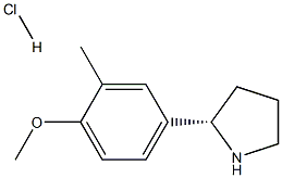 4-((2S)PYRROLIDIN-2-YL)-1-METHOXY-2-METHYLBENZENE HYDROCHLORIDE 结构式